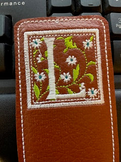 Machine embroidered bookmarks