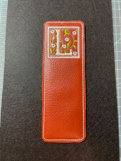 Machine embroidered bookmarks