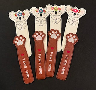 Machine embroidered bookmarks