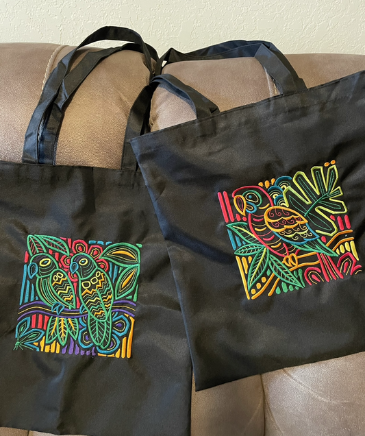 Mola Inspired Tote Bags
